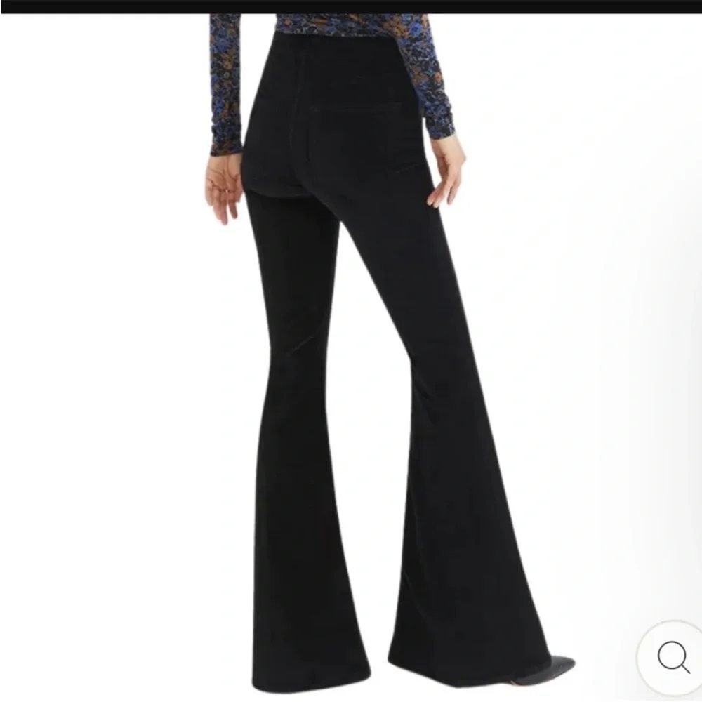 VERONICA beard Sherida Exaggarated Flare Bell Bottom Velvet Pants Jeans 31 - Picture 2 of 12